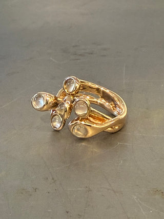 MC Pistillini Ring Bronze + White Moonstone #4