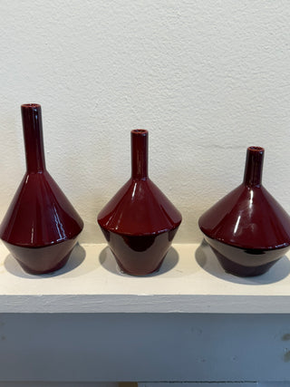 MC Imbutino Ceramic Vase (M) Bordeaux #29b