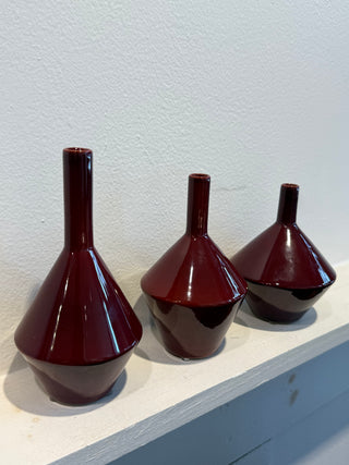 MC Imbutino Ceramic Vase (M) Bordeaux #29b